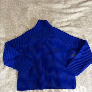 COS Cobalt Ribbed wool Turtleneck Sweater as good as new